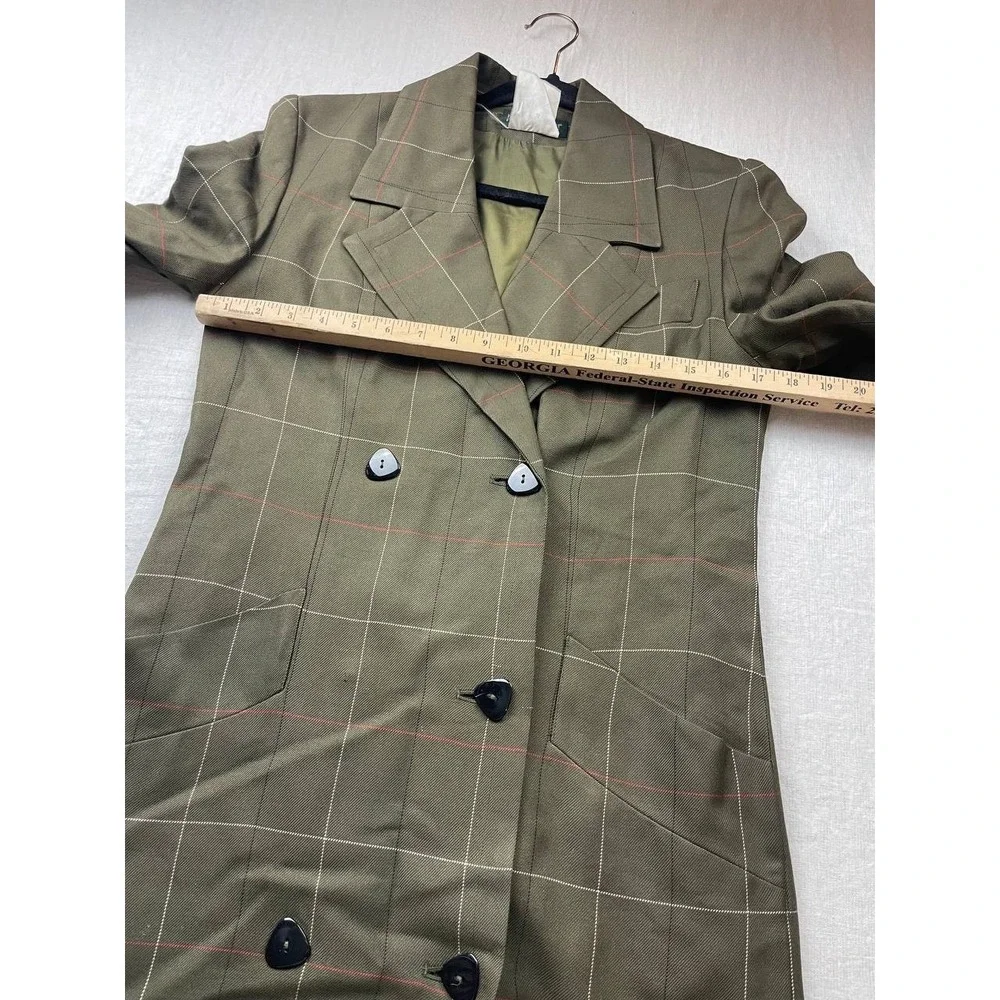Harve Benard Benard‎ Holtzman Brown Plaid Trench Coat Women 4 Elegant Classy
